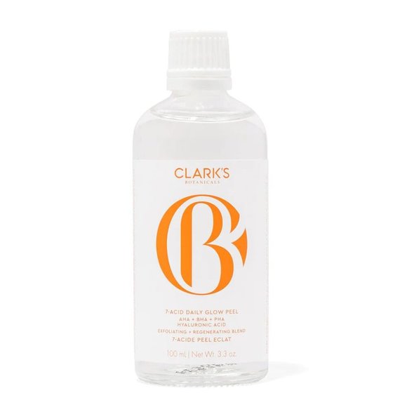NWT Clark's Botanicals 7-acid daily glow peel 100 ml hyaluronic acid AHA BHA PHA - Picture 1 of 8